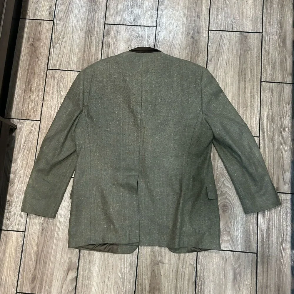 Vintage Tommy Hilfiger Mens Blazer 44R Green Single Vent Made In USA Jacket Only - Picture 4 of 16
